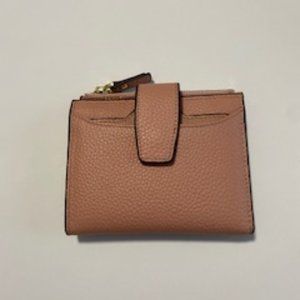 Women's RFID Blocking Leather Small Compact Bi-fold Zipper Pocket Wallet NWOT